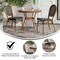 Flash Furniture Lourdes French Bistro 31.5in. Table, Black and White PE Rattan, Glass Top w/2 Stack Chairs SDA-AD641012-80-2002S-BKWH-NAT-GG - alternate 6